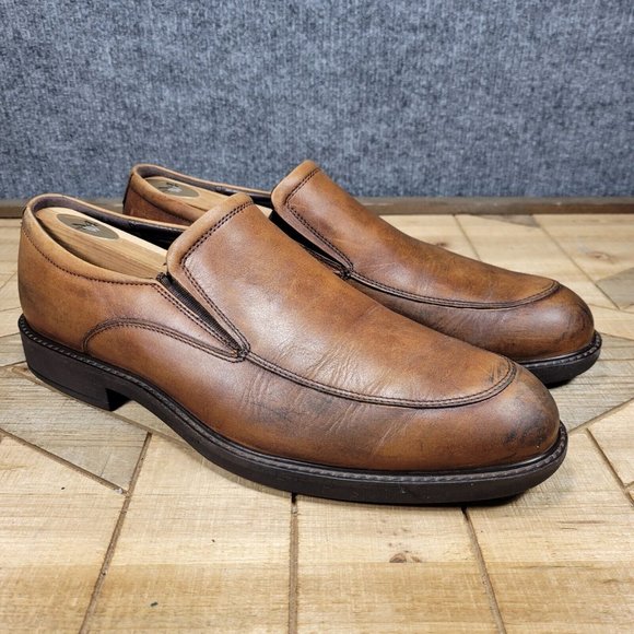 ECCO Mens Vitrus III Chestnut Slip On Loafers Driving Dress Shoes US 10 EUR 44 - Picture 1 of 11